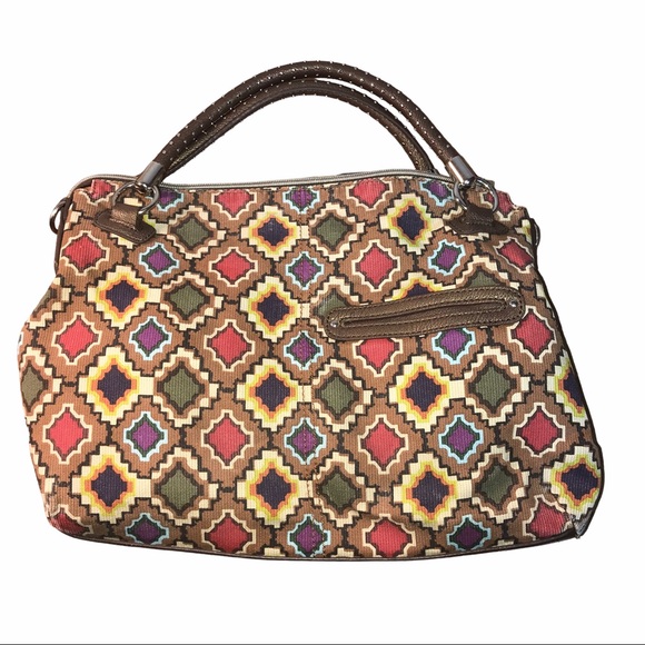 Relic Tapestry Satchel Handbag - Picture 4 of 9